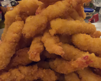 Homemade Fried Shrimp and Fried Taro
